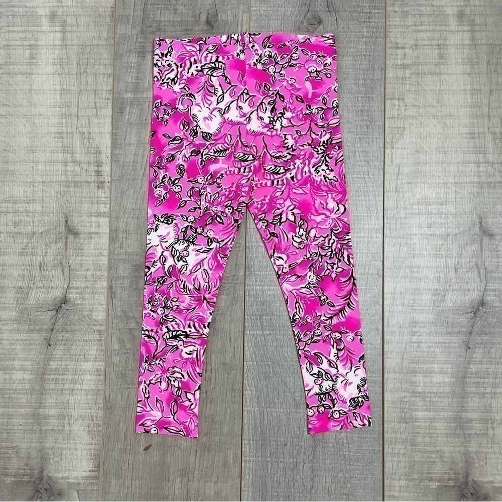 Lilly Pulitzer Girls Maia in Plumeria Pink Purposefully Pink Leggings